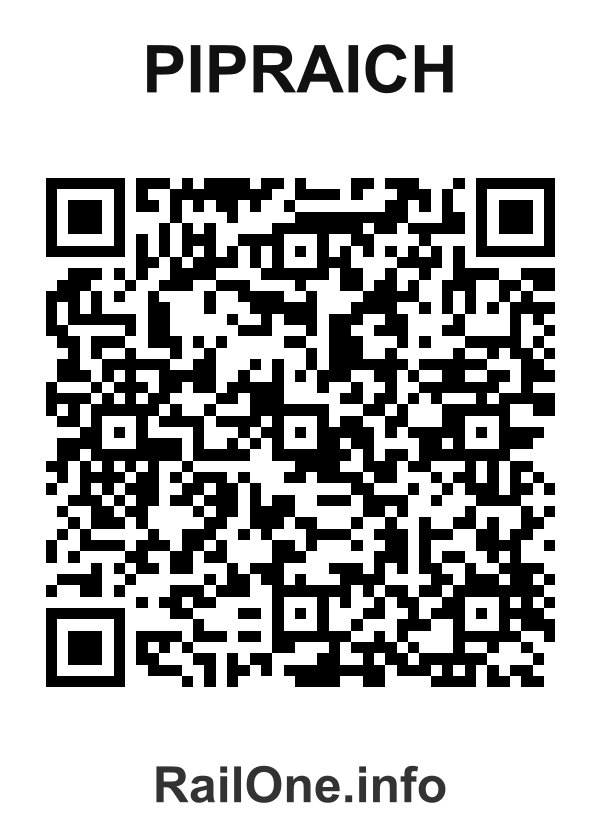 RailOne QR Code for Pipraich station