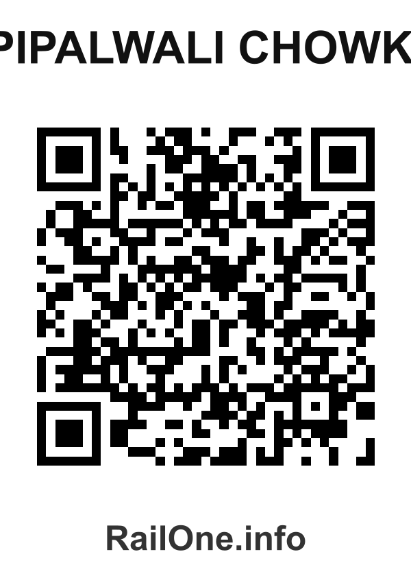 RailOne QR Code for Pipalwali Chowki station