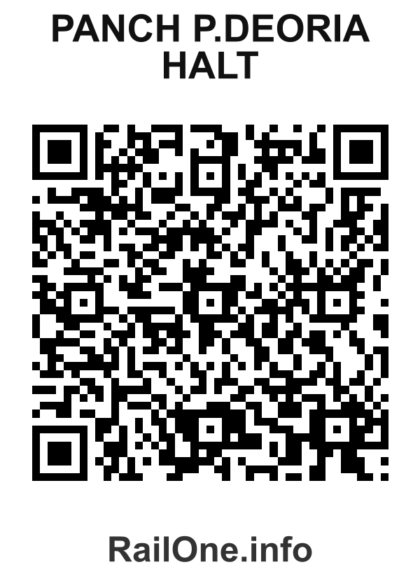 RailOne QR Code for Panch P.deoria Halt station
