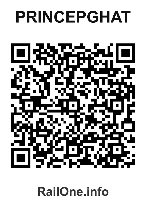 RailOne QR Code for Princepghat station