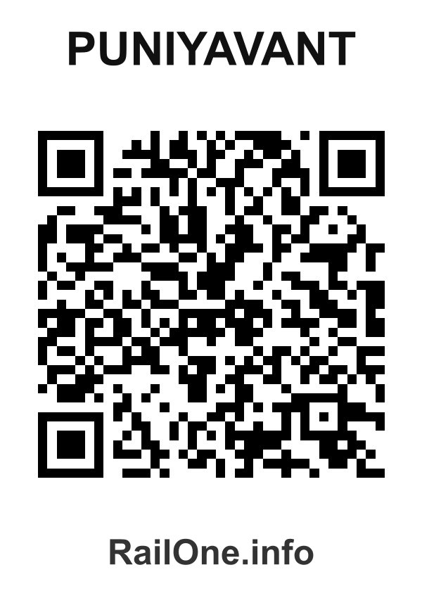 RailOne QR Code for Puniyavant station
