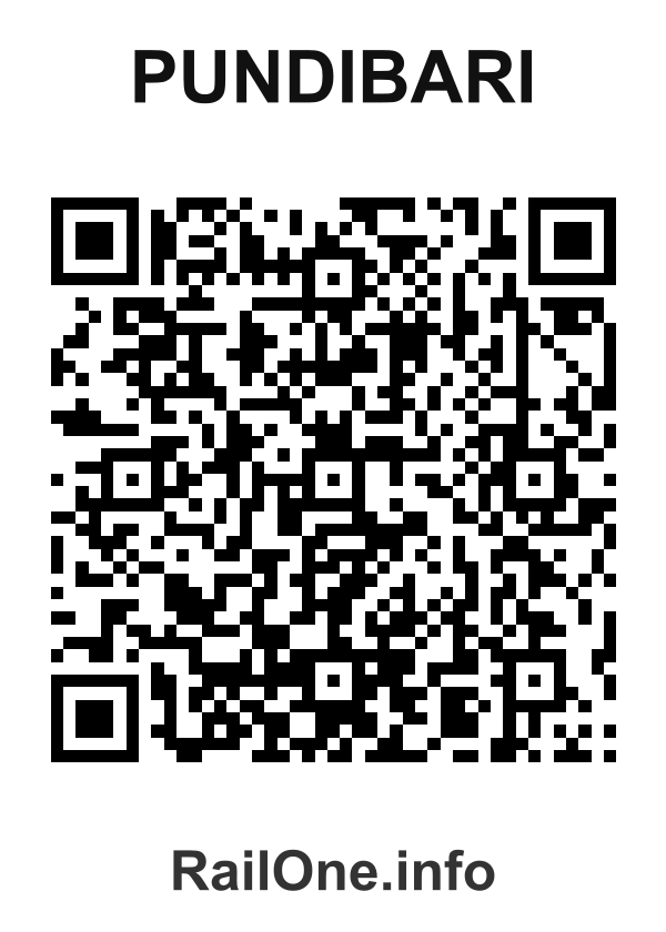 RailOne QR Code for Pundibari station