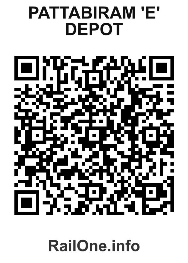 RailOne QR Code for Pattabiram 'e' Depot station