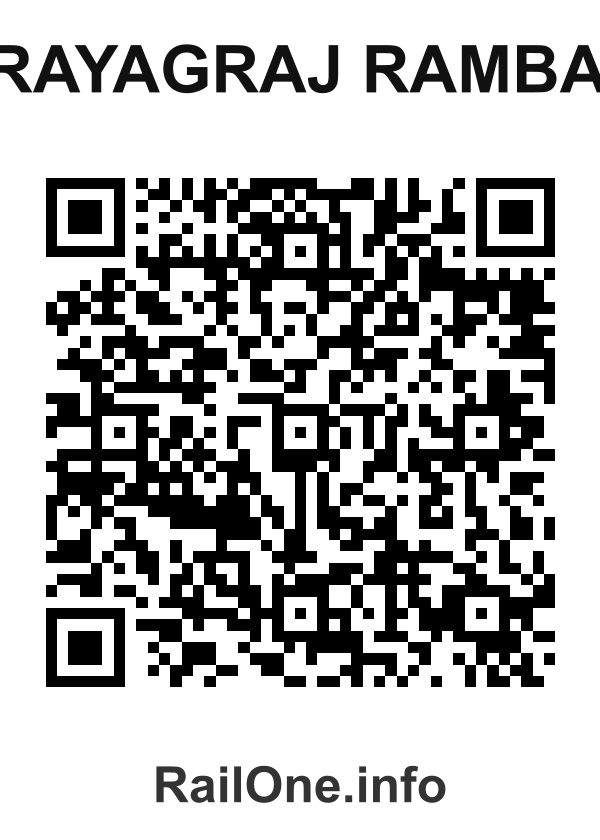 RailOne QR Code for Prayagraj Rambag station