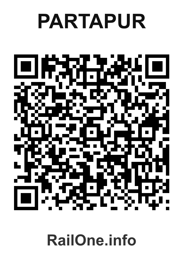 RailOne QR Code for Partapur station