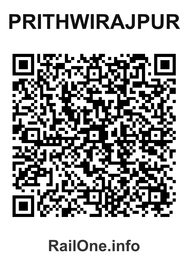 RailOne QR Code for Prithwirajpur station