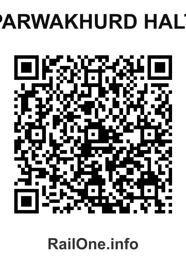 RailOne QR Code for Parwakhurd Halt station