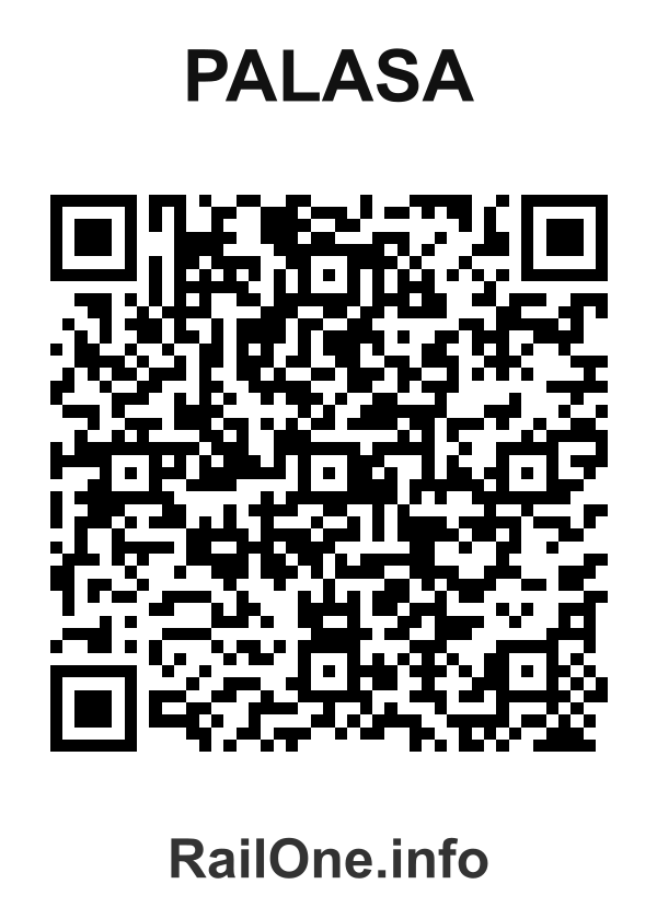 RailOne QR Code for Palasa station