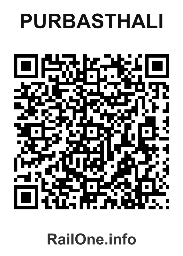 RailOne QR Code for Purbasthali station