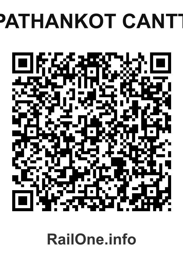 RailOne QR Code for Pathankot Cantt station