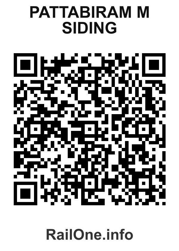 RailOne QR Code for Pattabiram M Siding station