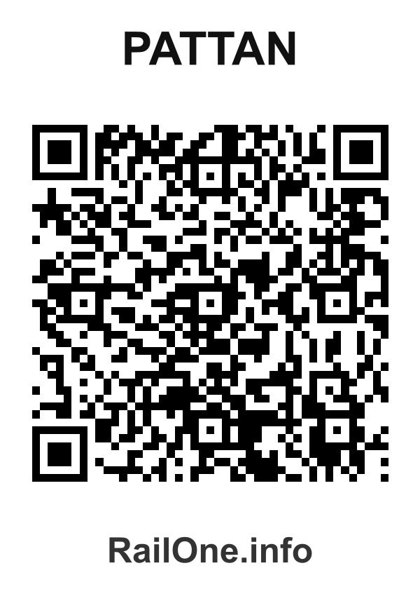 RailOne QR Code for Pattan station