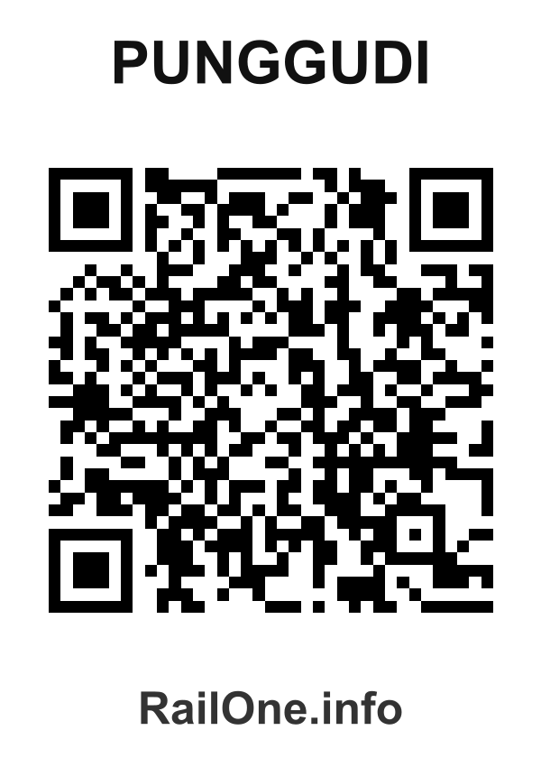 RailOne QR Code for Punggudi station