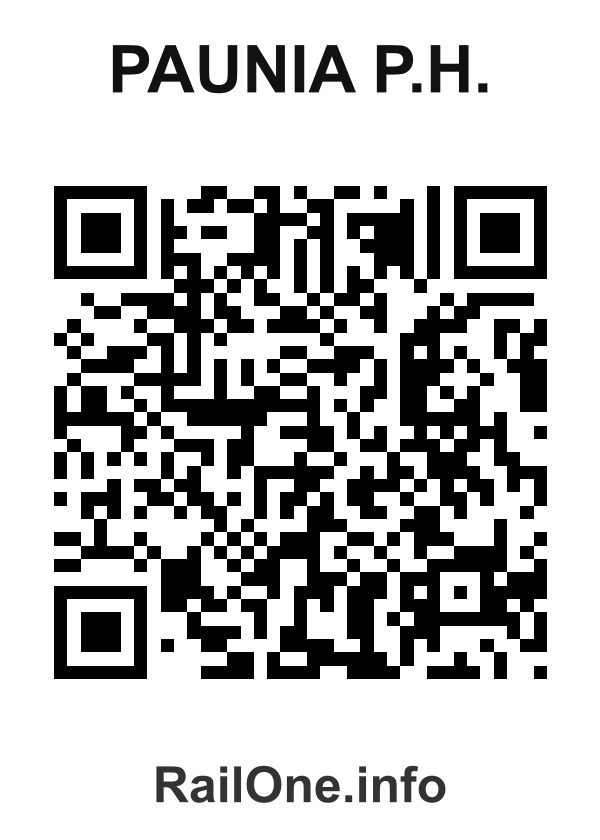 RailOne QR Code for Paunia P.h. station