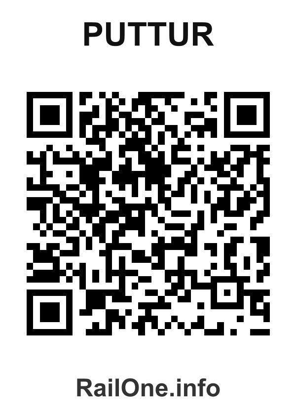 RailOne QR Code for Puttur station