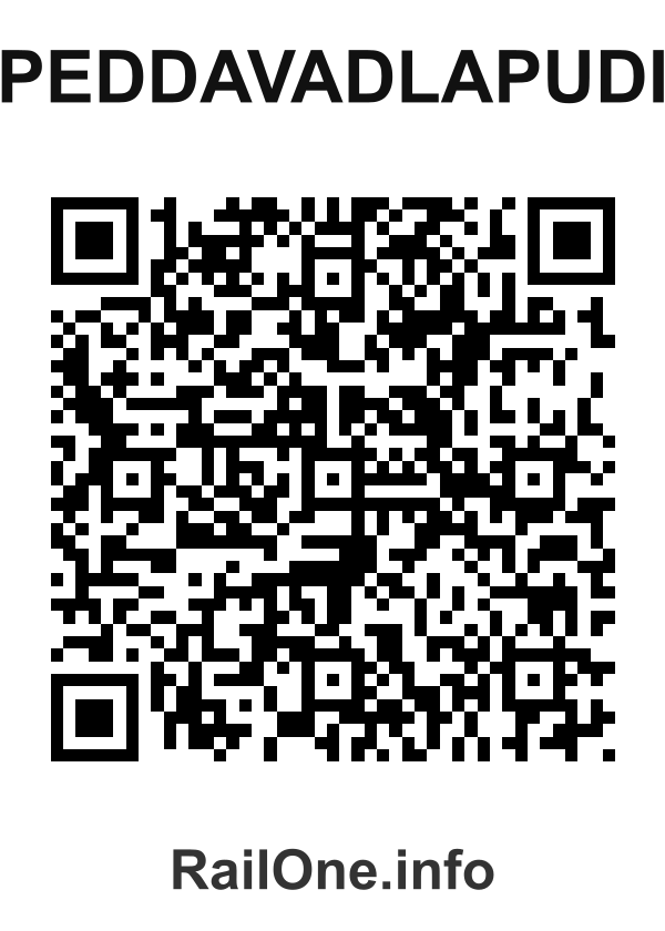 RailOne QR Code for Peddavadlapudi station