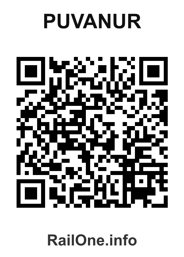 RailOne QR Code for Puvanur station