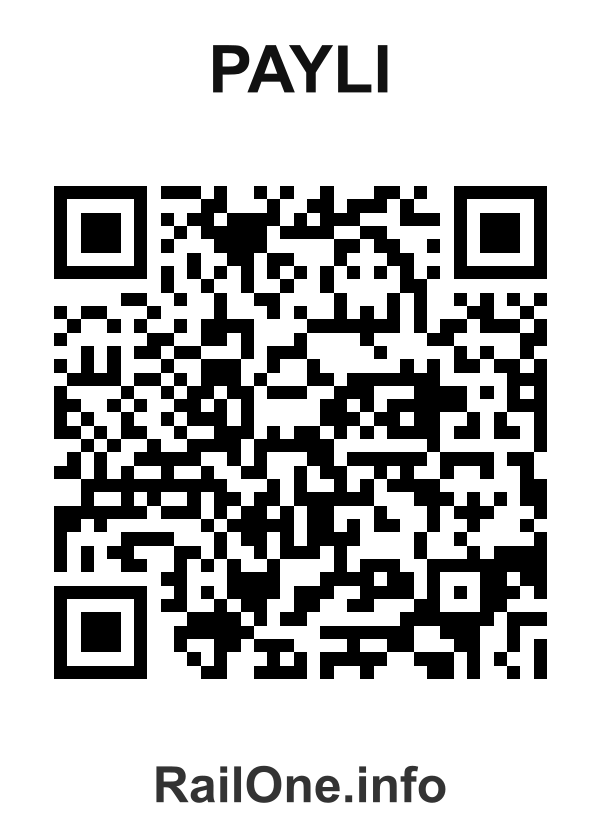 RailOne QR Code for Payli station