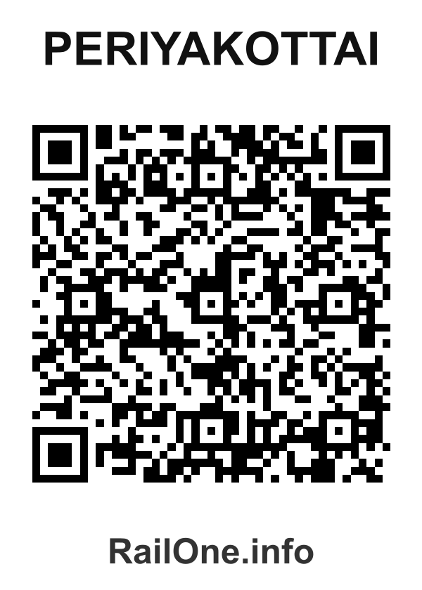 RailOne QR Code for Periyakottai station