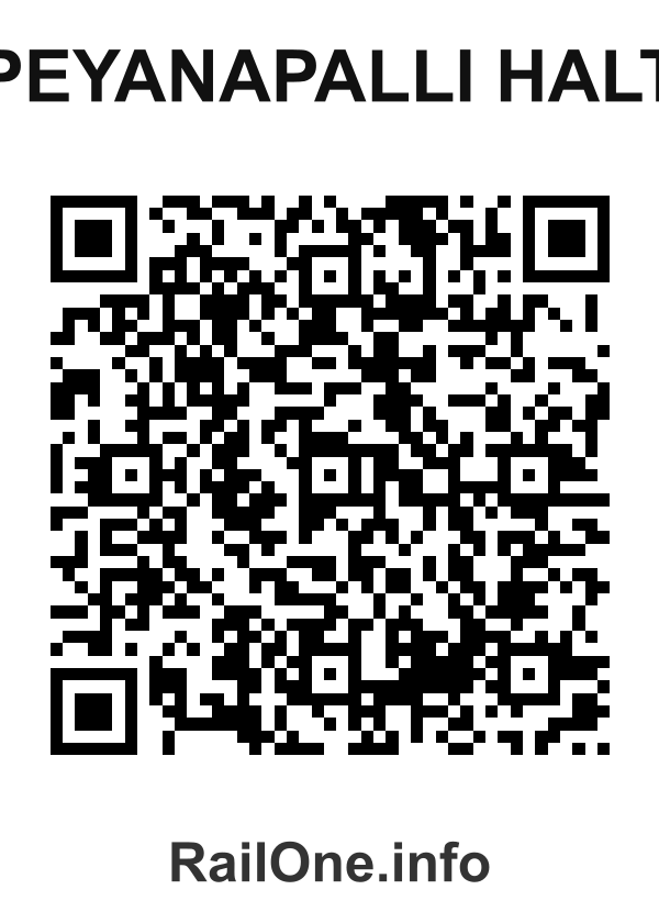 RailOne QR Code for Peyanapalli Halt station