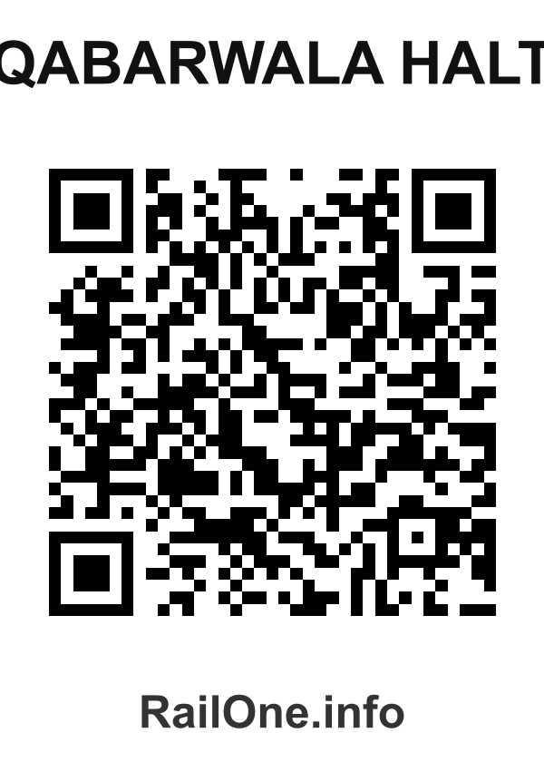 RailOne QR Code for Qabarwala Halt station