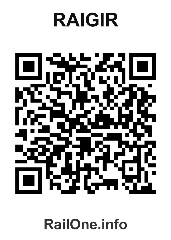 RailOne QR Code for Raigir station