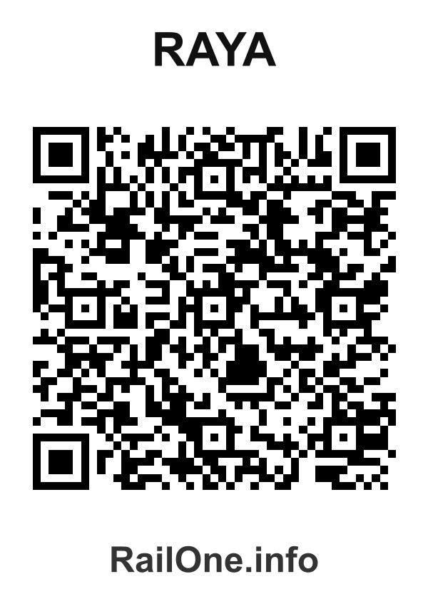 RailOne QR Code for Raya station