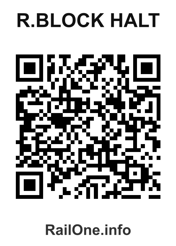 RailOne QR Code for R.block Halt station