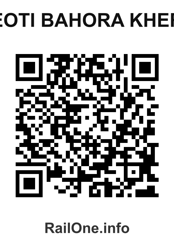 RailOne QR Code for Reoti Bahora Khera station