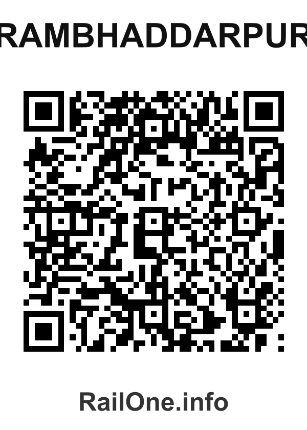 RailOne QR Code for Rambhaddarpur station