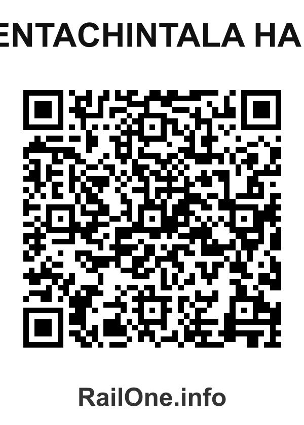 RailOne QR Code for Rentachintala Halt station