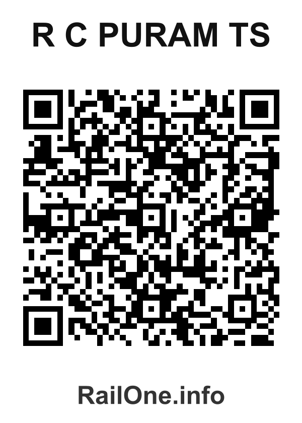 RailOne QR Code for R C Puram Ts station