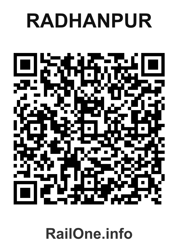 RailOne QR Code for Radhanpur station