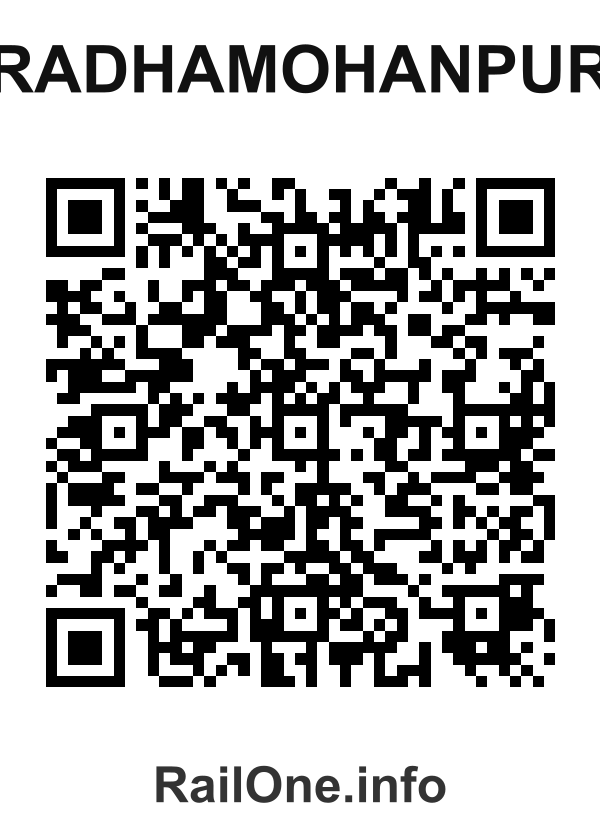 RailOne QR Code for Radhamohanpur station