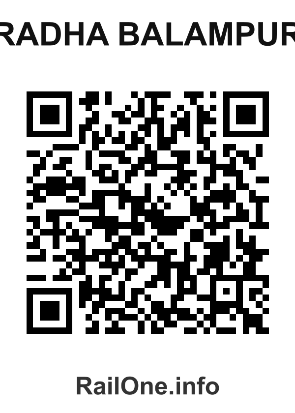 RailOne QR Code for Radha Balampur station