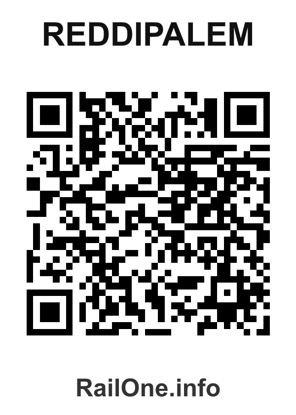 RailOne QR Code for Reddipalem station
