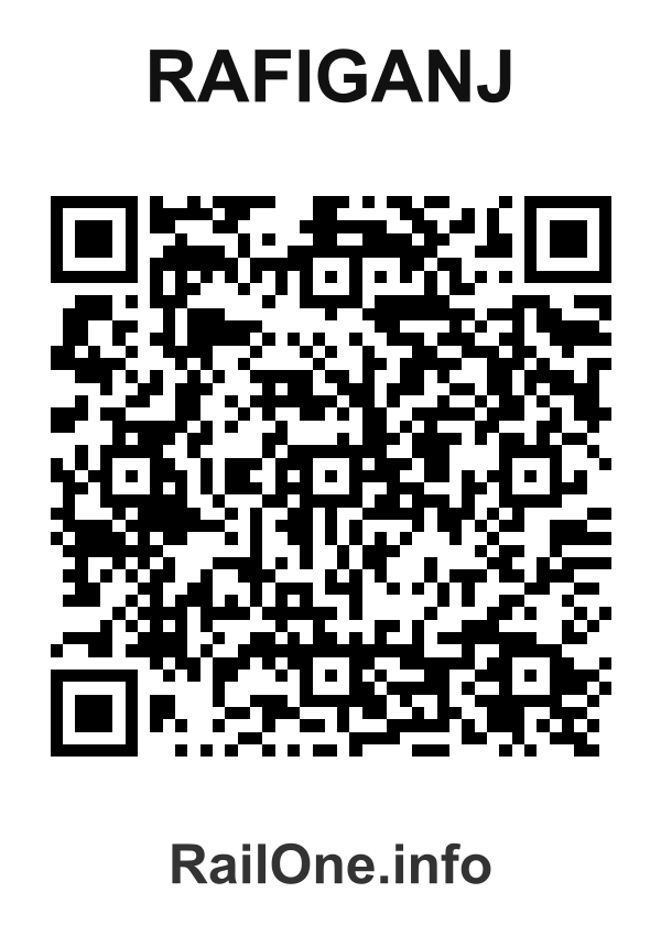 RailOne QR Code for Rafiganj station