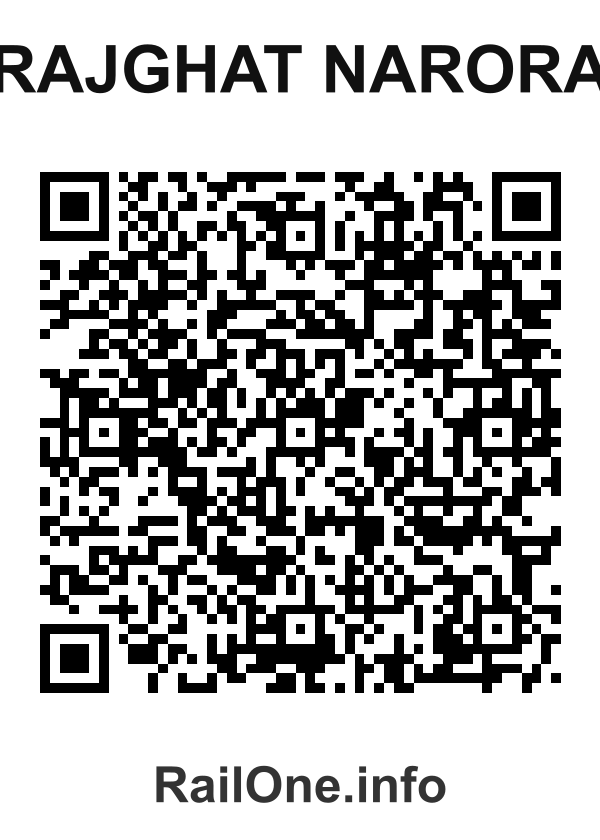 RailOne QR Code for Rajghat Narora station