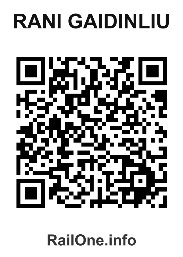 RailOne QR Code for Rani Gaidinliu station