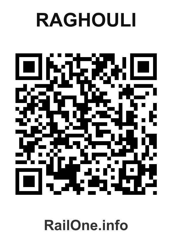 RailOne QR Code for Raghouli station