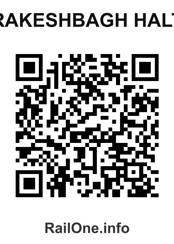 RailOne QR Code for Rakeshbagh Halt station