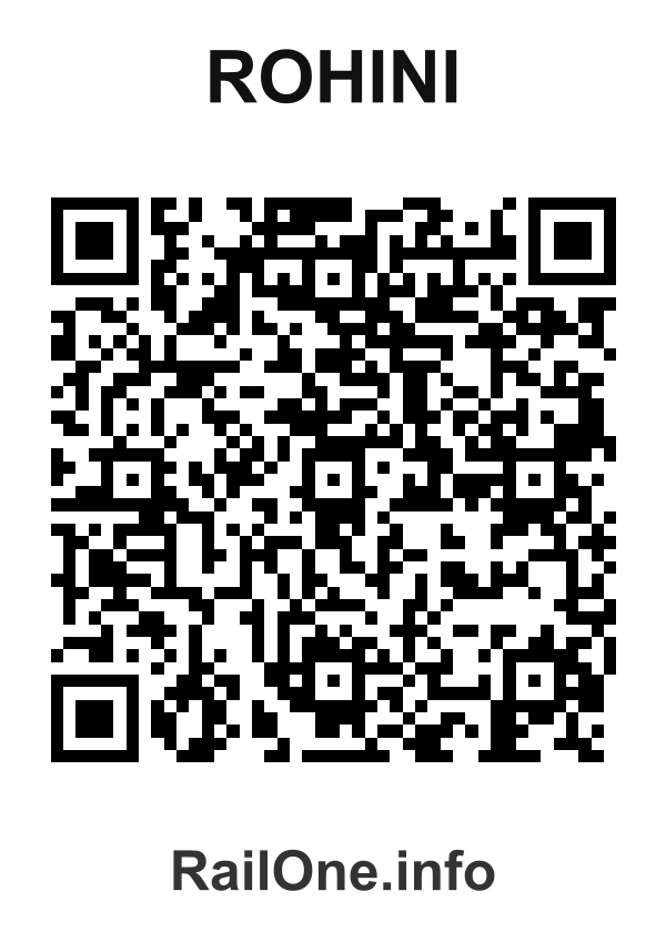 RailOne QR Code for Rohini station