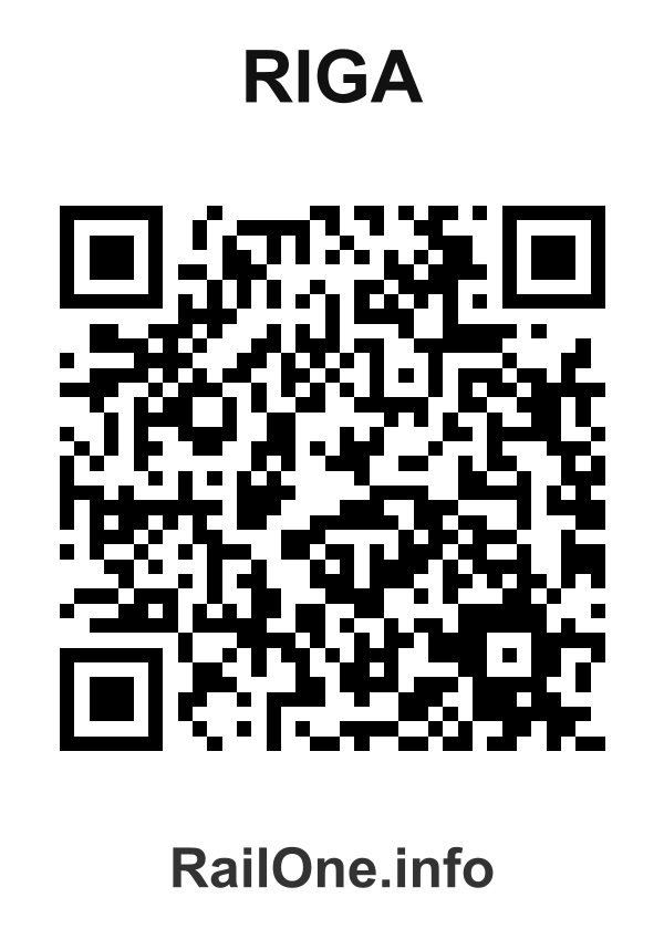 RailOne QR Code for Riga station