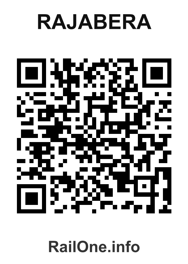 RailOne QR Code for Rajabera station