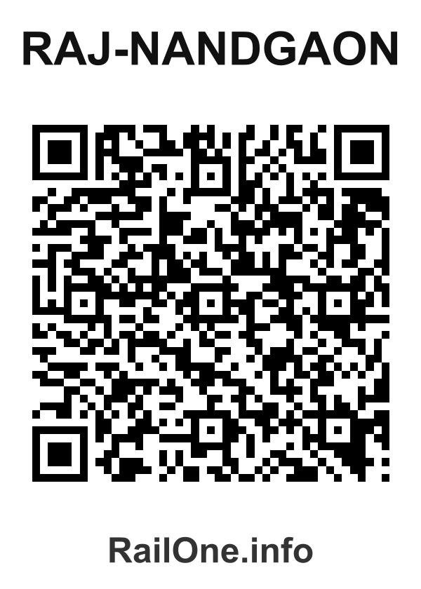 RailOne QR Code for Raj-nandgaon station