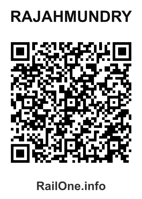 RailOne QR Code for Rajahmundry station