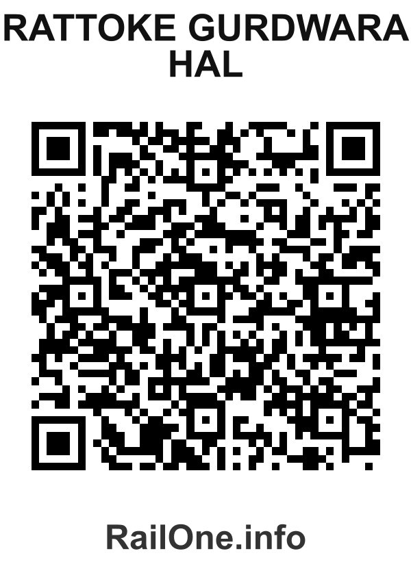RailOne QR Code for Rattoke Gurdwara Hal station