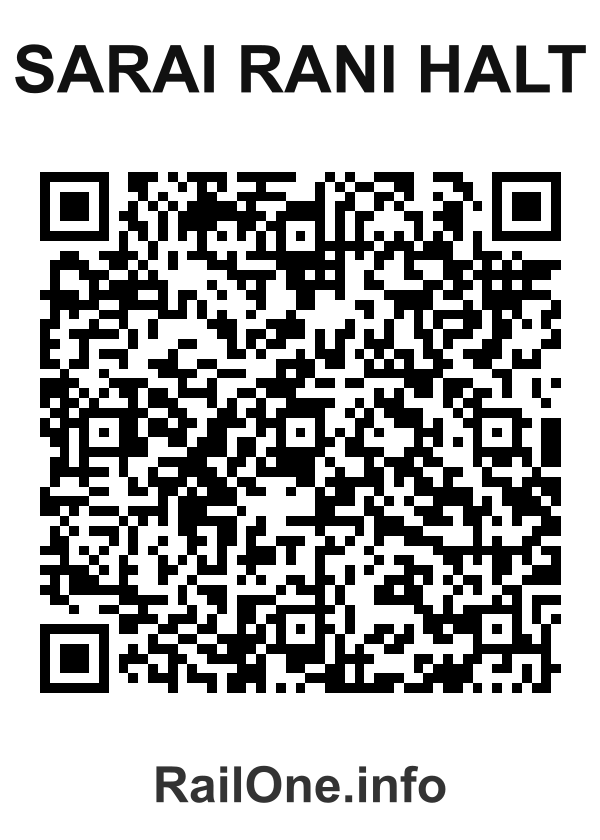 RailOne QR Code for Sarai Rani Halt station