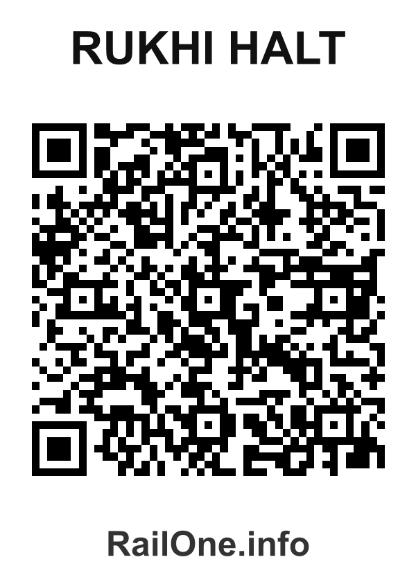 RailOne QR Code for Rukhi Halt station
