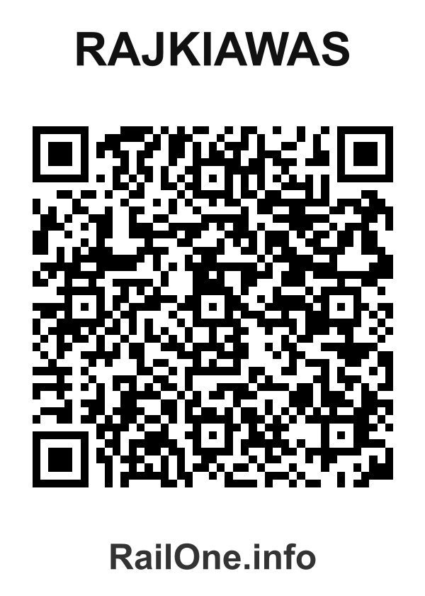 RailOne QR Code for Rajkiawas station